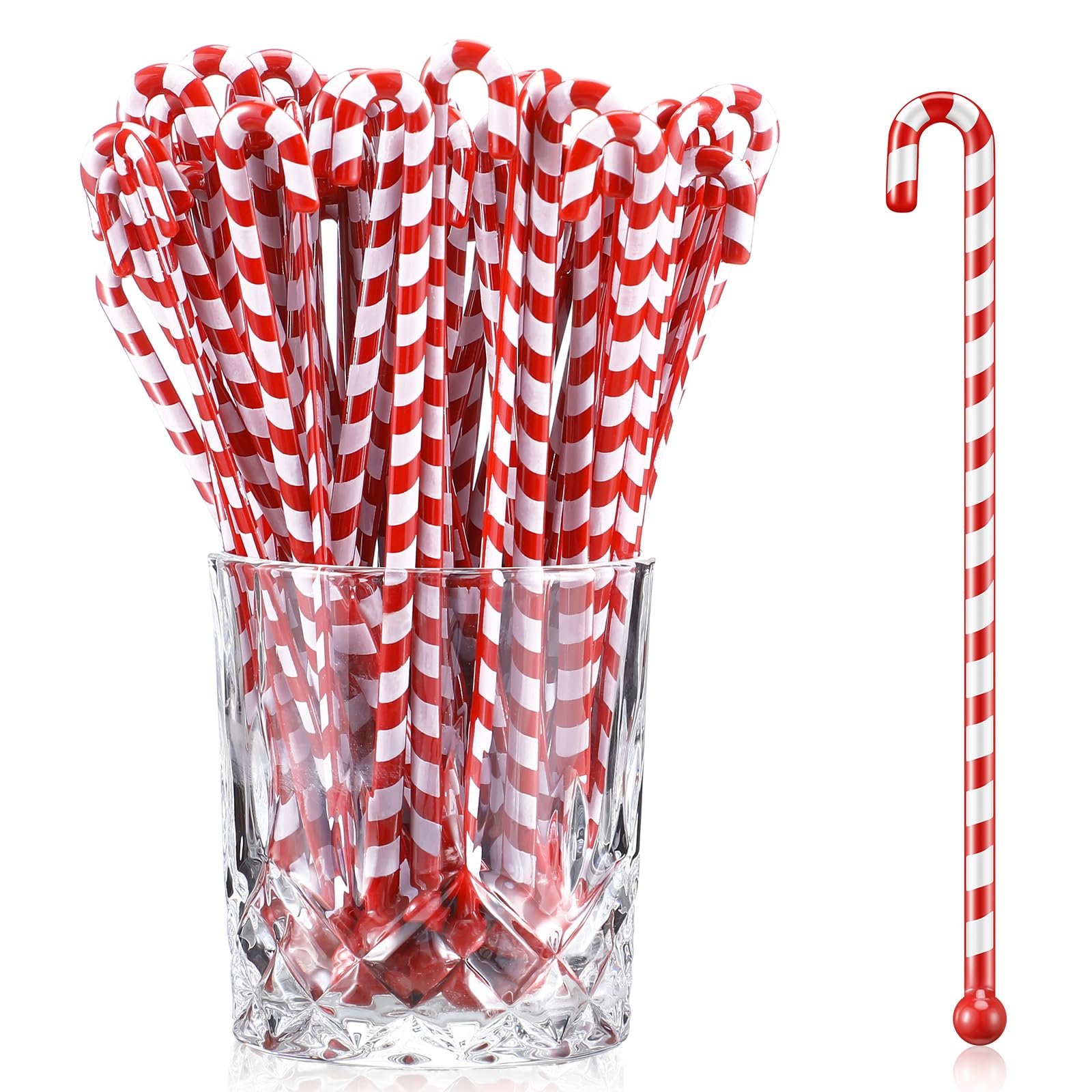 Touillettes à boissons de Noël pour bar à cacao chaud et décoration de table festive - 100 pièces