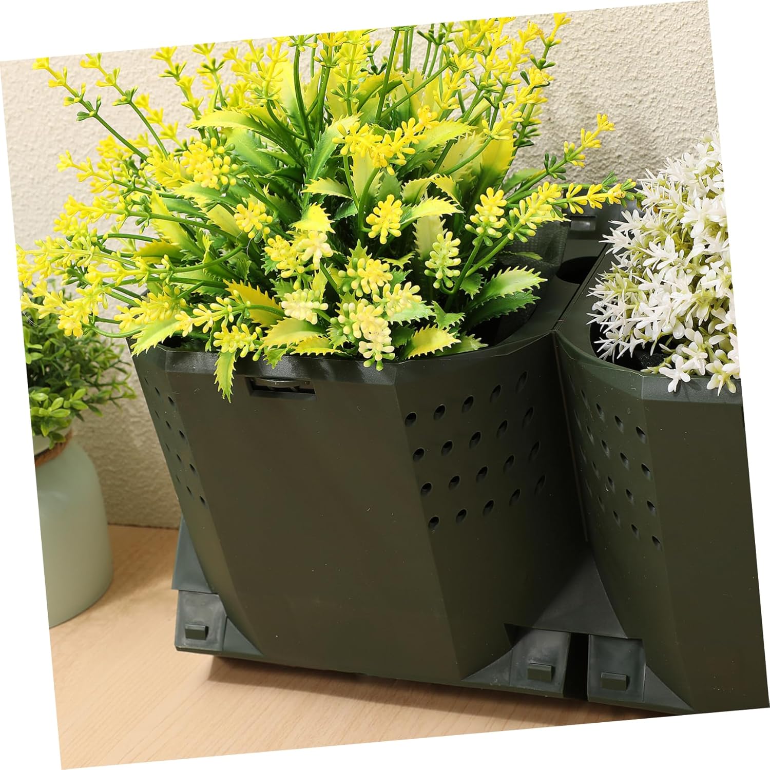 Vertical Wall Planter Pot for Home Use Creative Wall-Mounted Planter for Garden Balcony or Decor Self-Watering Plant Container