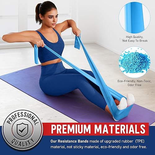 Miniatura 3 de WALITO Bandas de resistencia para entrenamiento, bandas de ejercicio para mujeres y hombres, bandas de entrenamiento para terapia física,