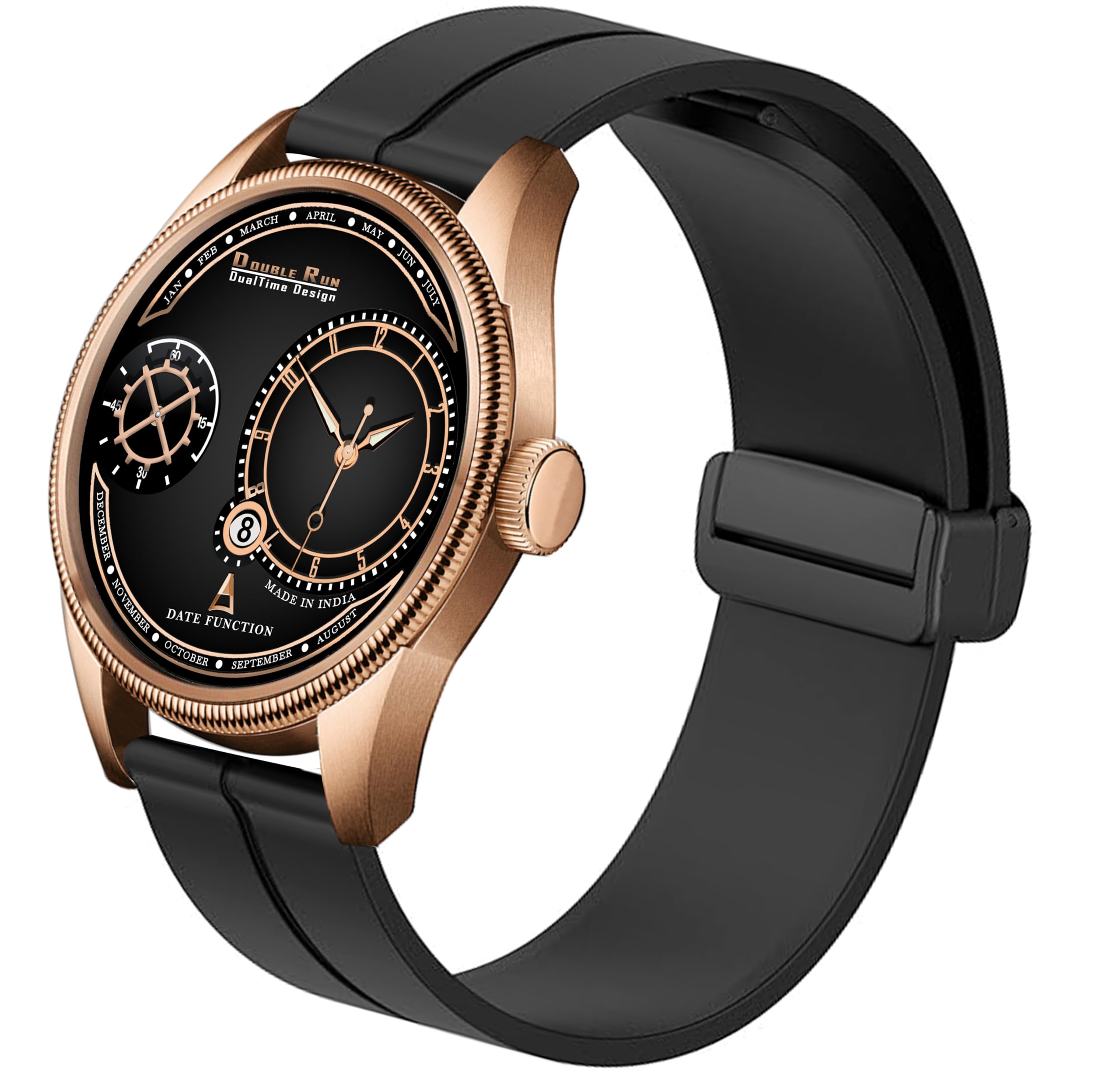 DOUBLERUN Chonograph Date Display Analoge Silicone Magnetic Belt Watch for Men, Series C-170-34 (B0DBDCQCJ2) Amazon Price History, Amazon Price Tracker