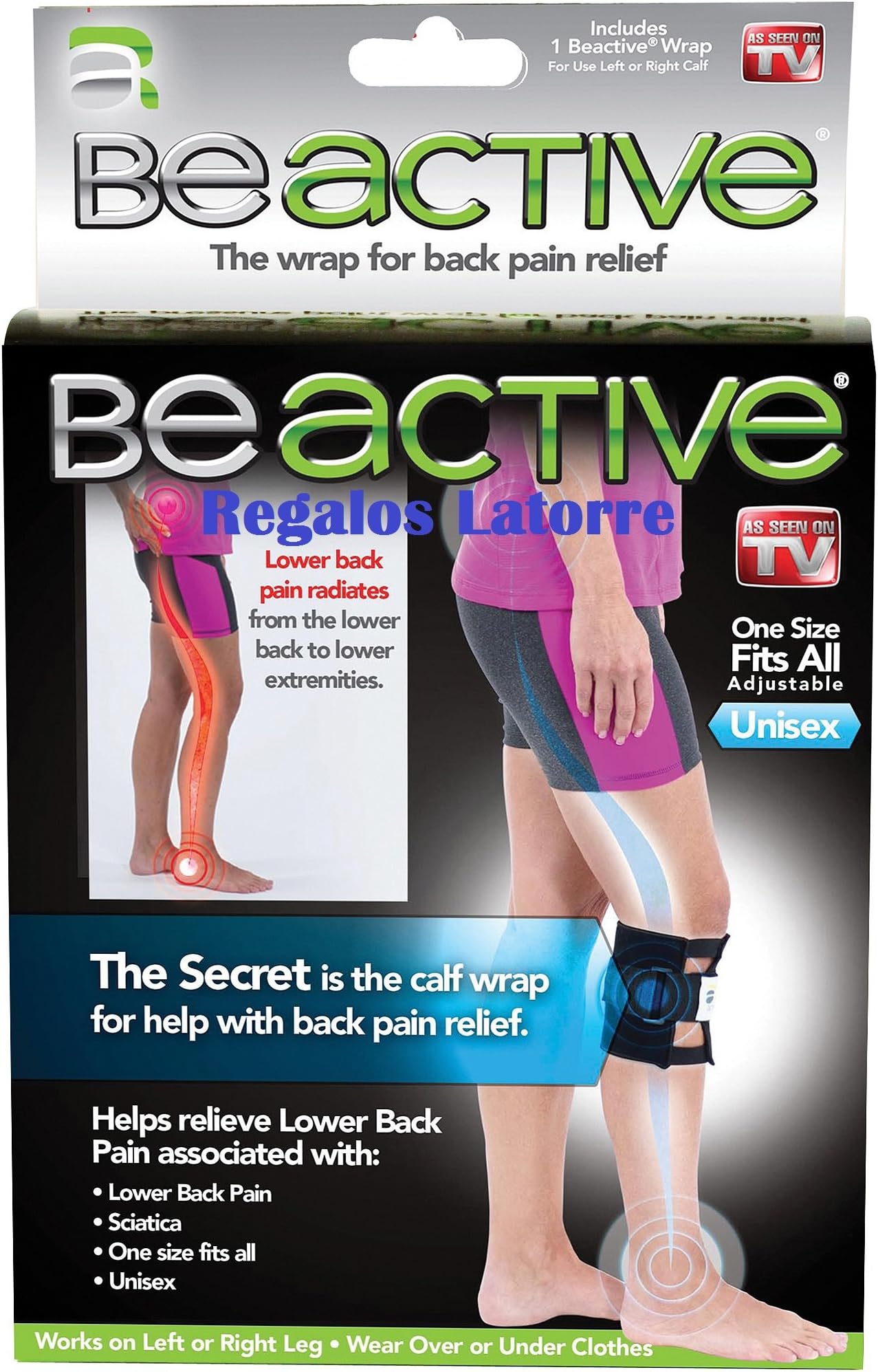 ZWC Beactive Pressure Point Brace Back Pain Acupressure Sciatic Nerve Be Active Elbow Knee LEG Pads