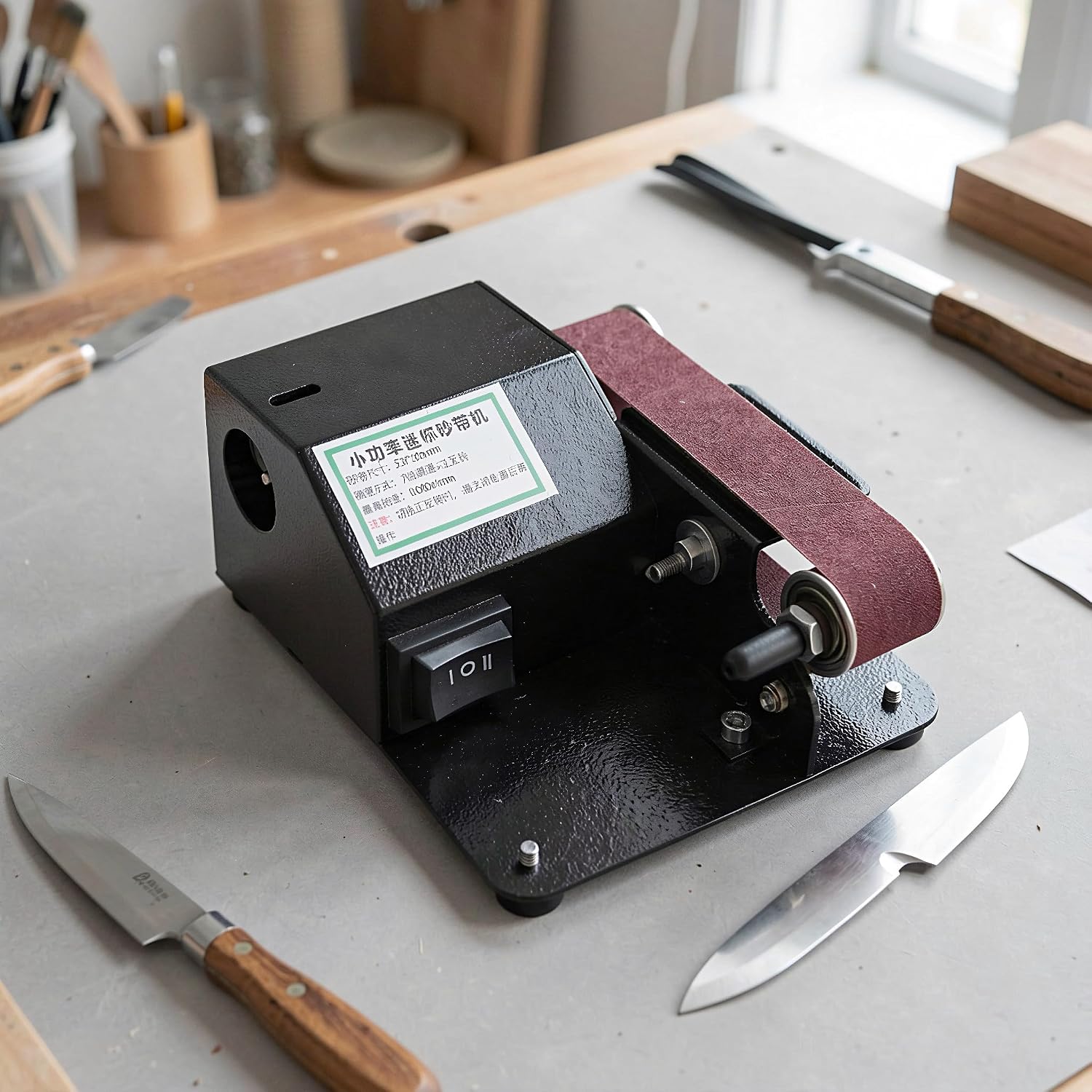 UKCOCO Multifunctional Belt Sander - Polishing Grinding Machine Set