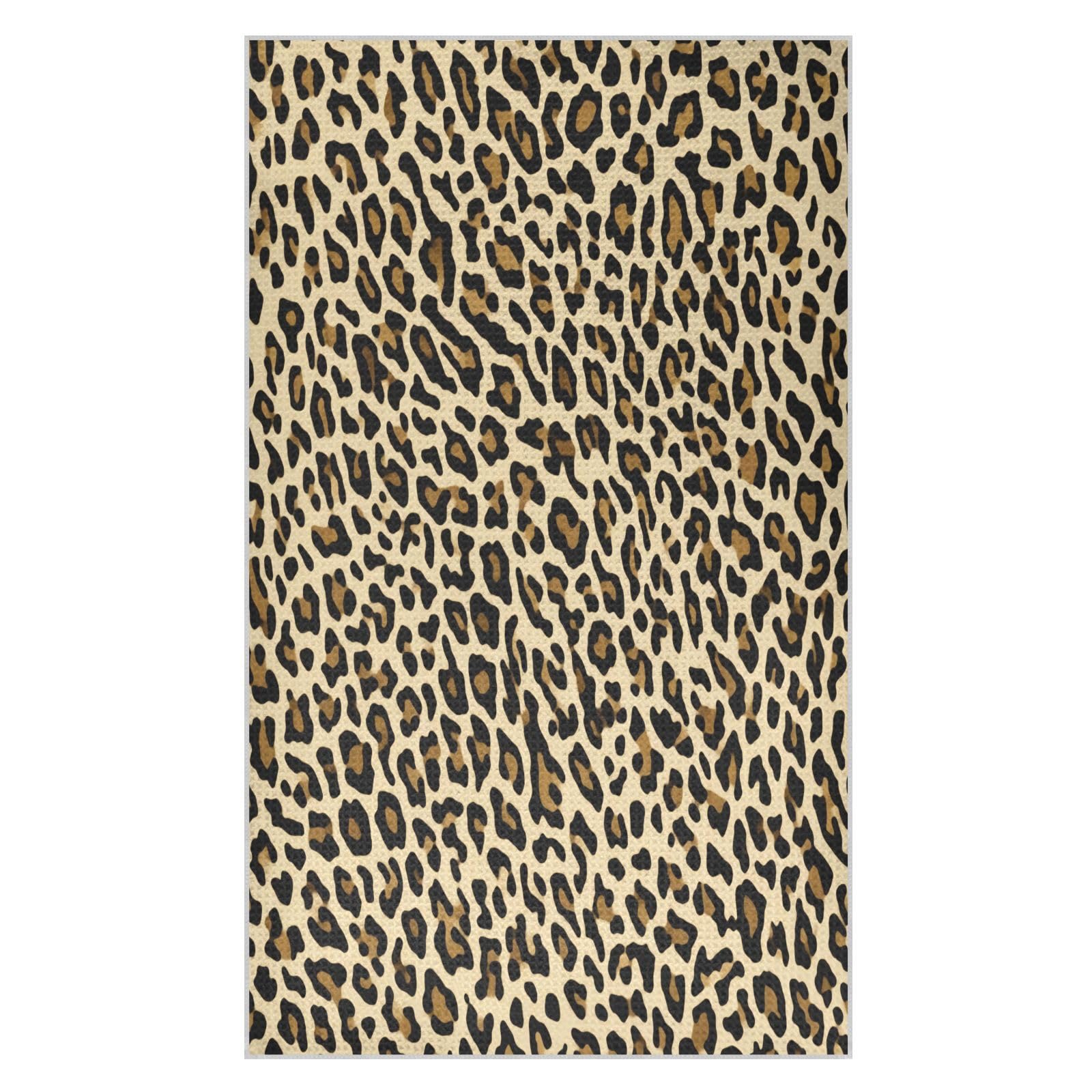 BURSTDDY Leopard Print Kitchen Towels,Absorbent Dish Towels 2 Pack