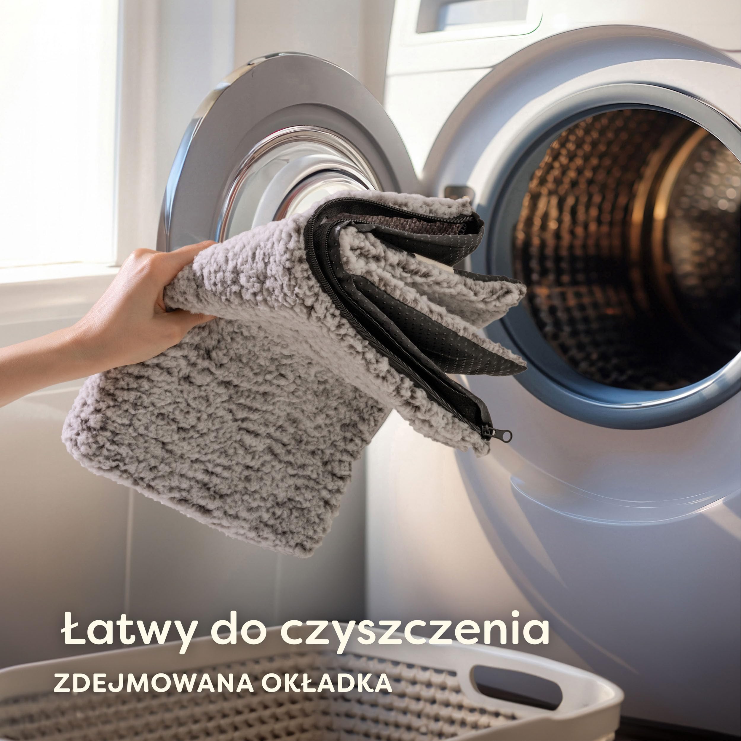 Samonagrzewający się Koc dla Kotów i psów 60x45cm - Miękki i przytulny koc dla kota - Pokrowiec nadający się do prania - Z antypoślizgowym spodem (szary)