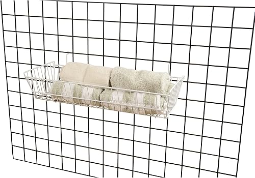 Miniatura 16 de Econoco - Cesta de alambre de doble inclinación negra multiajuste para Slatwall, tablero de clavijas o rejilla (juego de 6) canasta de alambre