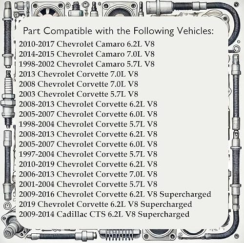 Miniatura 5 de AIP Electronics Dragon Fire Performance - Juego de cables de bujía de alta energía de 0.394 in para autos Cadillac Chevrolet Pontiac 1997-2017 con