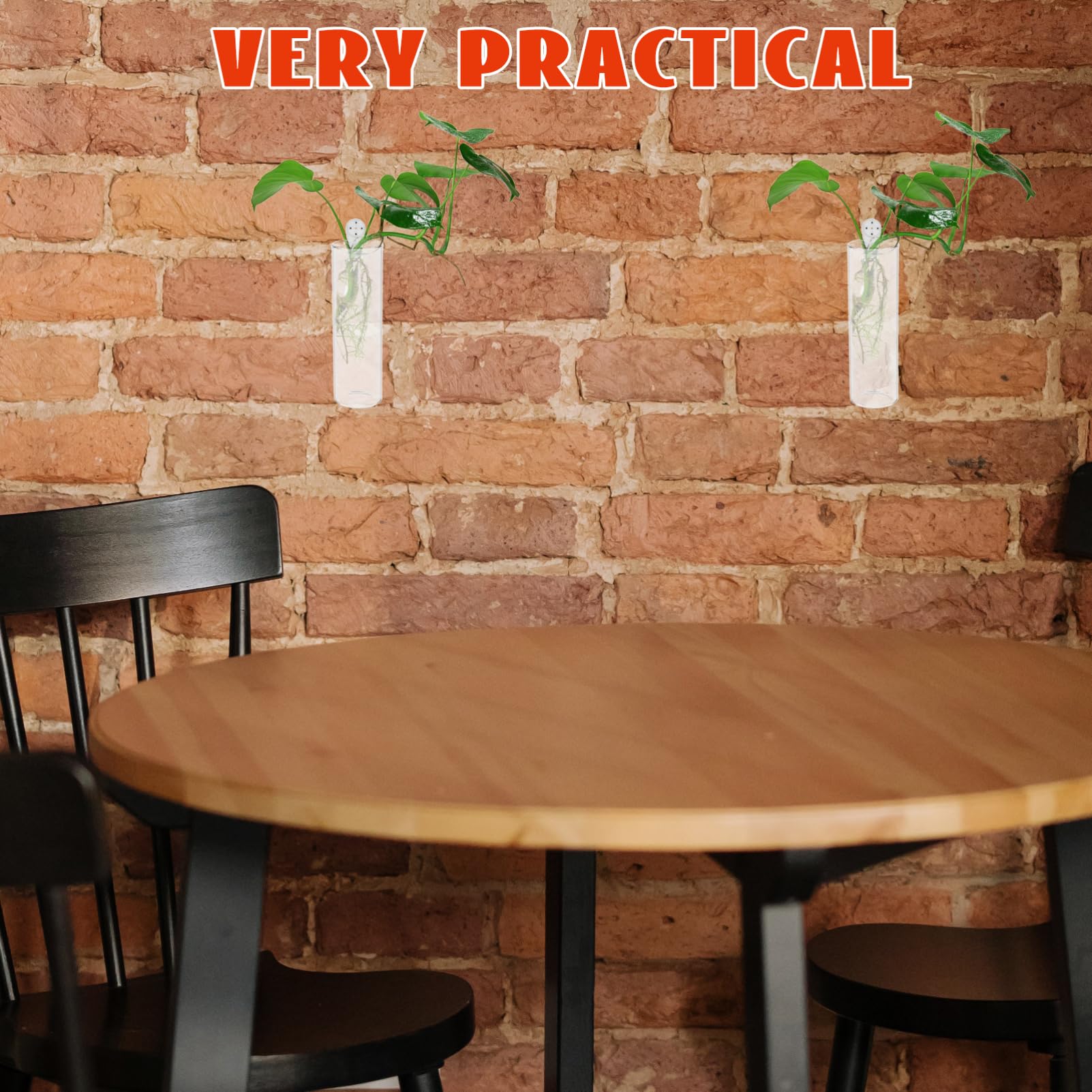 BESPORTBLE 5 Ensembles Vase Mural Propager des Vases pour Plantes Cintre Jardinières De Multiplication Murale Corbeille Jardinière Murale Suspendue Un Verre Transparent 2 Pièces * 5