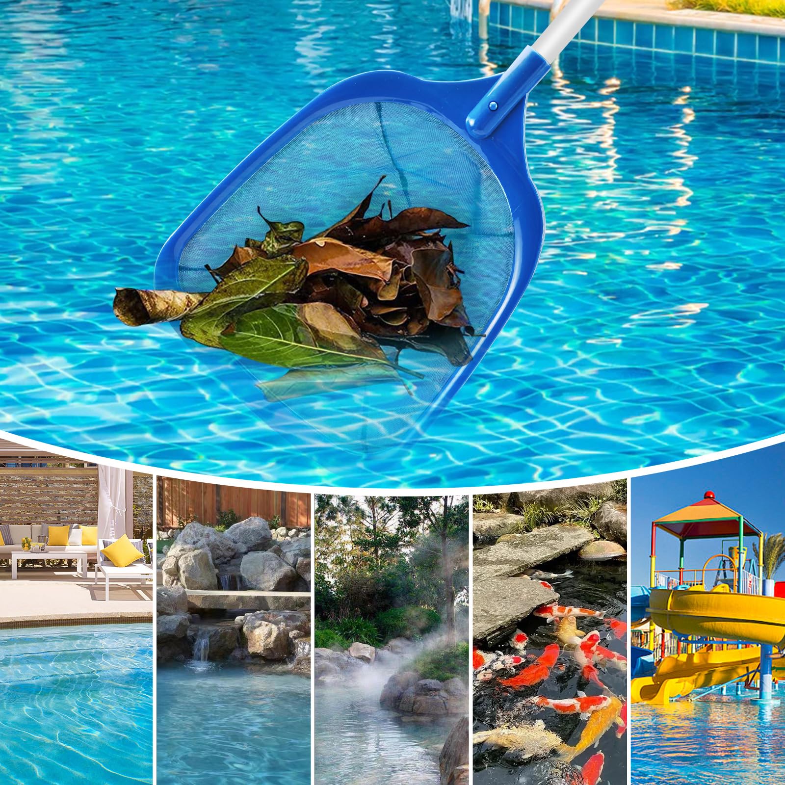 WELDUN Rete da piscina, rete per skimmer per piscina con sacco profondo WELDUN Rete da piscina, rete per skimmer per piscina con sacco profondo