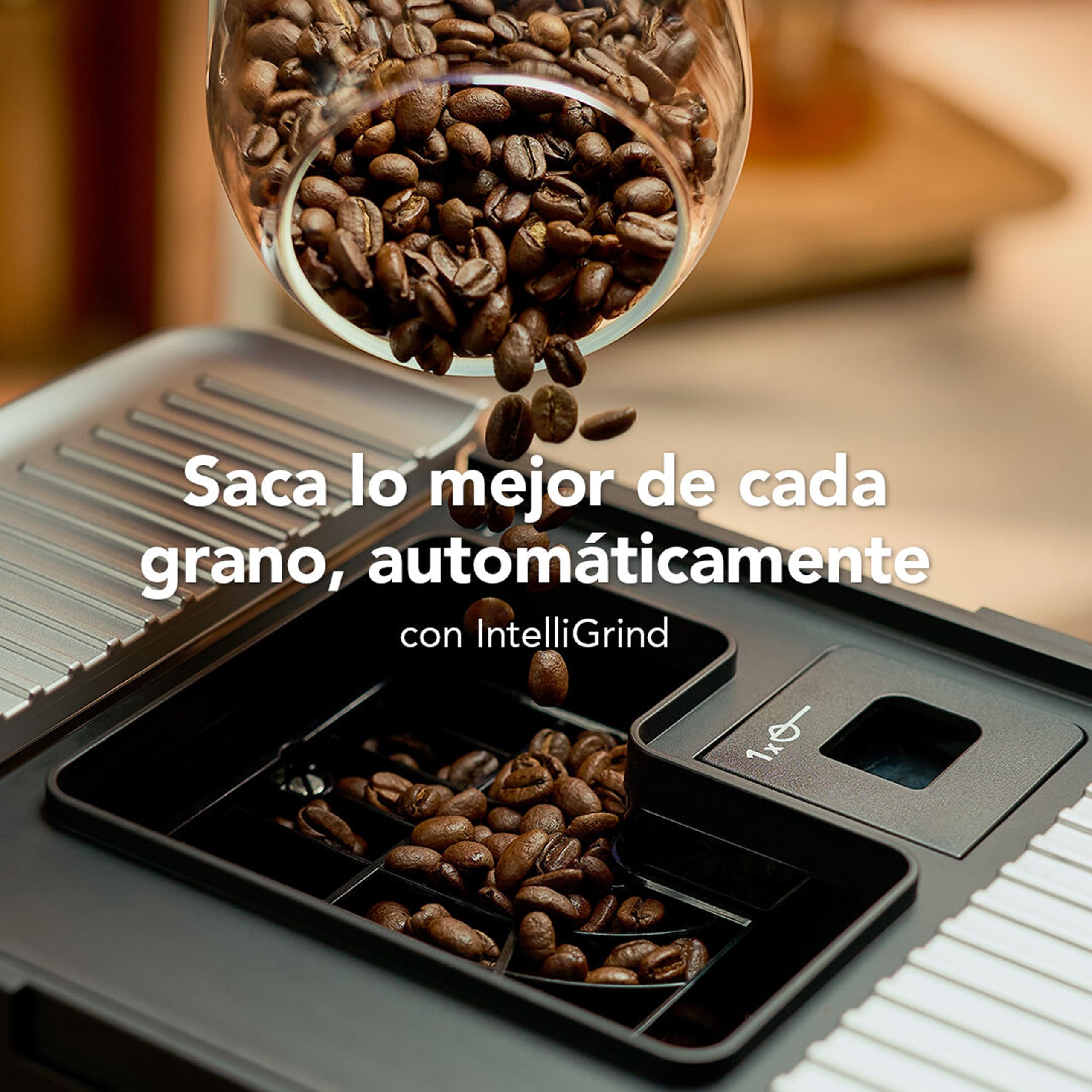 KitchenAid KF3 Cafetera Espresso Automática, Sistema AutoMilk, Molinillo IntelliGrind, 15+ Recetas, Café Frío, Pantalla Color 6cm, 15-18 Bar, Blanco Porcelana