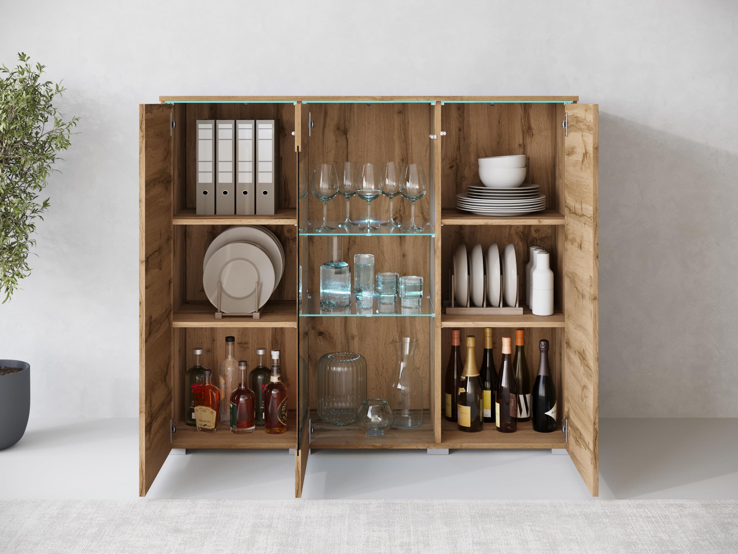 MINIO go for it - Kommode Veve Sideboard mit Glasstür