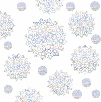 Mandala Window Clings Sun Catcher Rainbow Window Stickers for Birds Strikes
