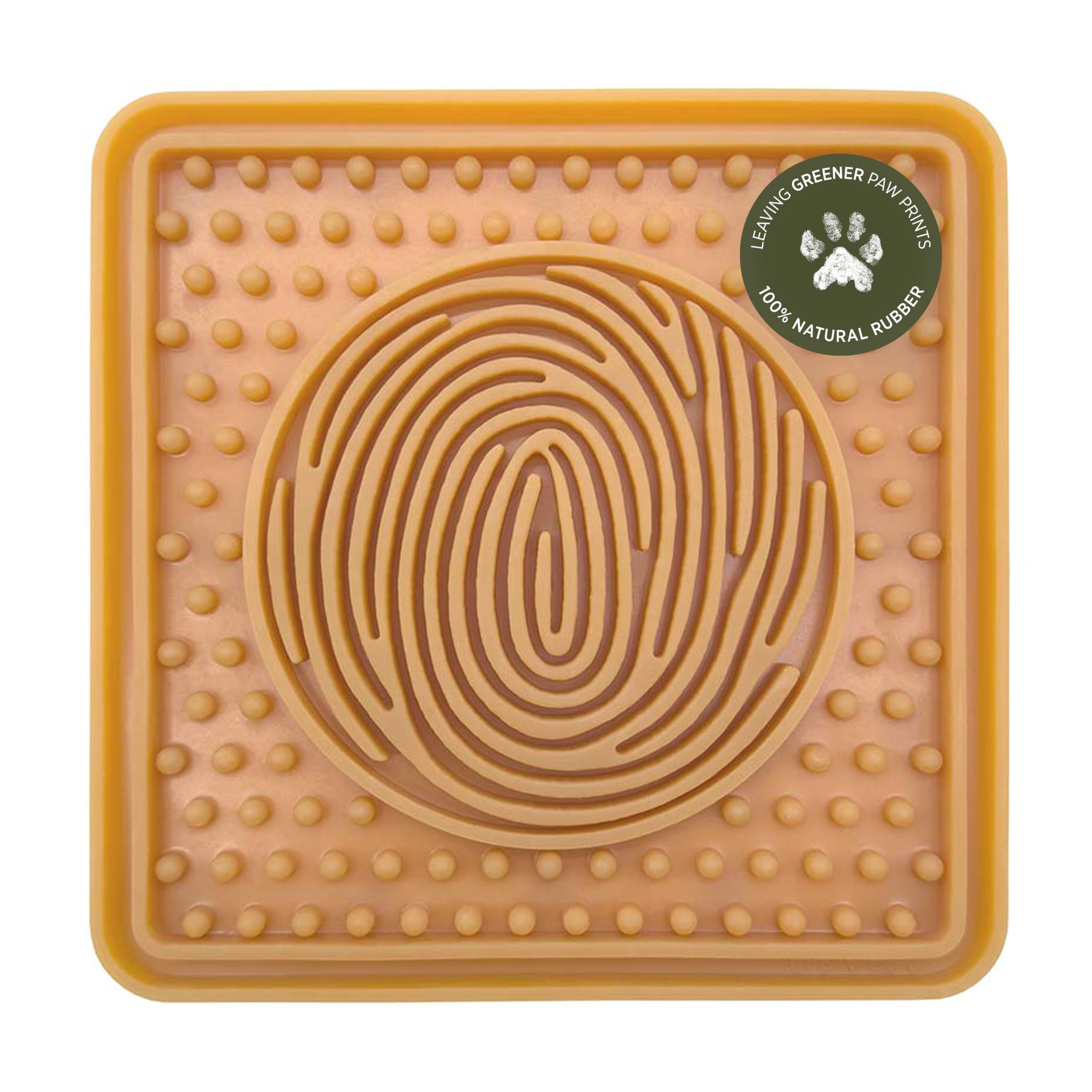 HEVEA Tappetino per leccare cani in gomma naturale, con 25 ventose, per ridurre la noia e alleviare l'ansia, perfetto per la toelettatura del bagno, testato e sicuro per il tuo cane (naturale)