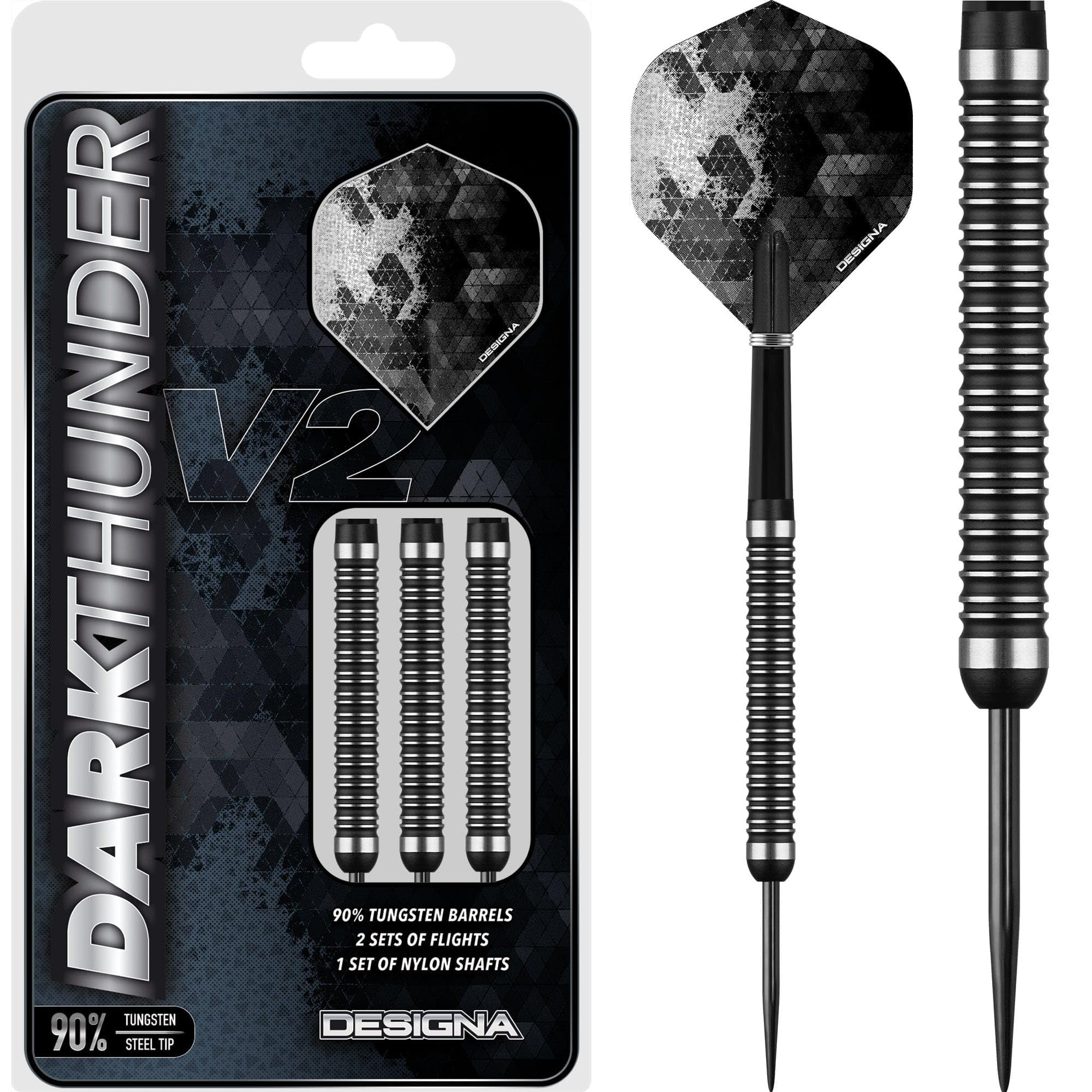 Designa Darts Set 20g 22g 24g 26g 28g 30g Tungsten Dark Thunder