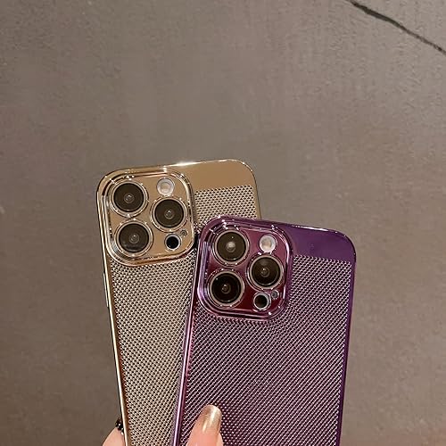 Miniatura 6 de Funda de refrigeración transpirable de disipación de calor para iPhone 14, 13, 12, 11 Pro Max, galvanizado, a prueba de golpes, delgada (para iPhone