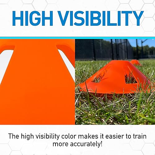 Miniatura 2 de Franklin Sports Conos y pilones de fútbol unisex para adultos, naranja, naranja EE. UU