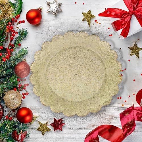 Miniatura 2 de Paquete de 50 platos de plástico azul marino para fiestas, 9 pulgadas desechables para suministros de fiesta, bodas, bordes festoneados de lámina