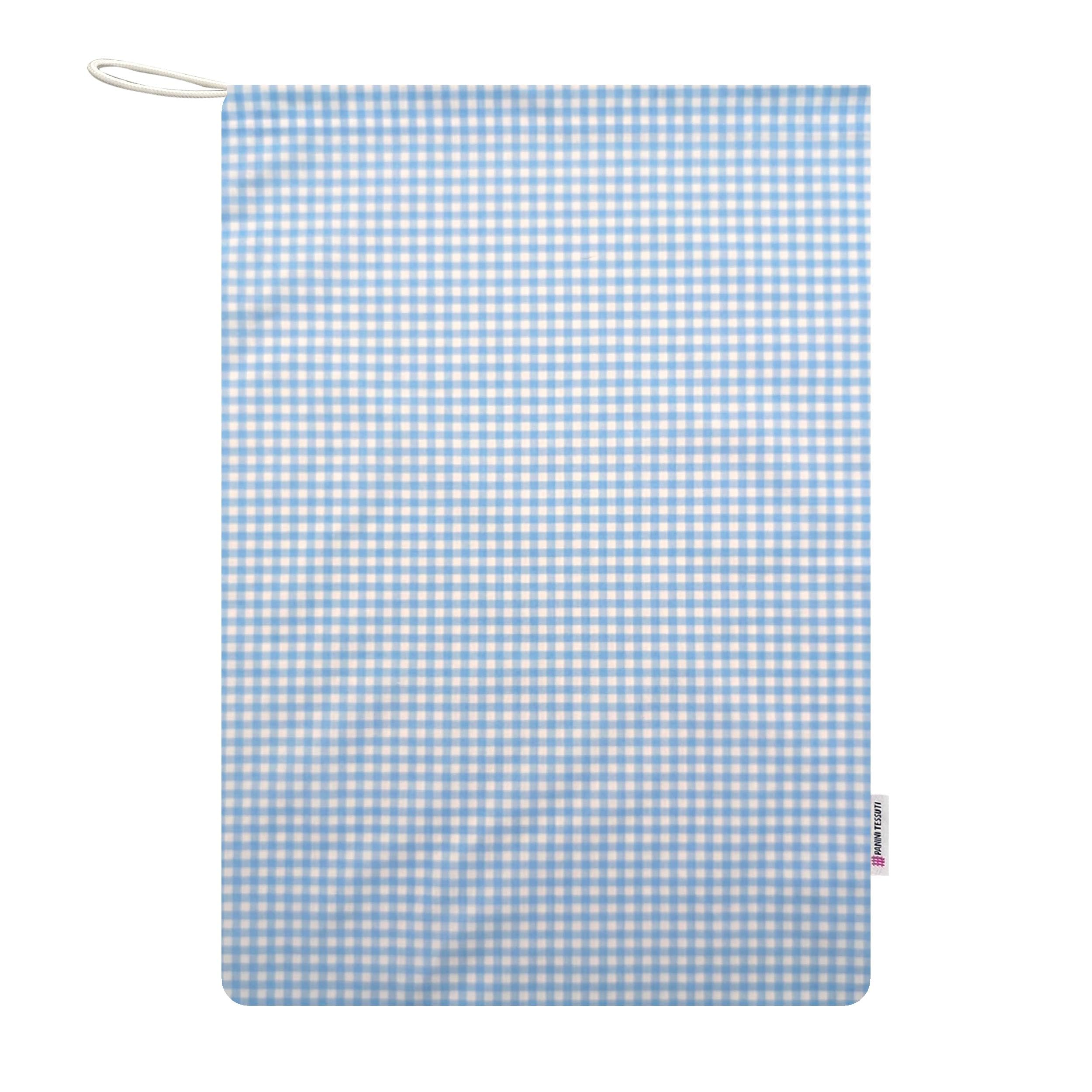 Panini Tessuti Saco de Dormir y Saco de guardería para bebés de 2 a 6 años - Tejido Acolchado 100% algodón, para Dormir en la guardería y en casa - Made in Italy (Saco de Dormir Cuadrados Azules