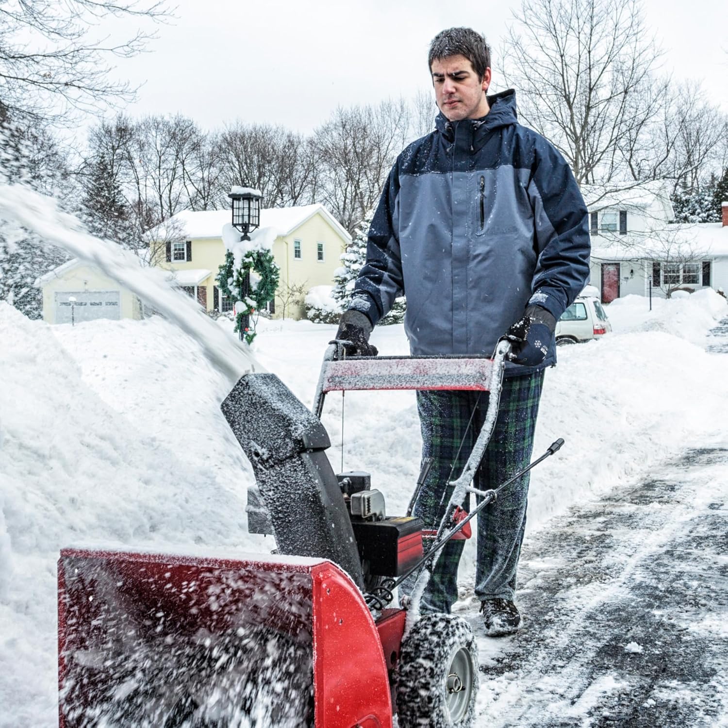 KAYGO Winter Thermal Work Glove, Insulated Fleece Liner, Syhthetic Leather Palm, Water Resistant Safety Work Gloves for Cold Weather, Ideal for Outdoor Activities,Snow Removal, Ice Scraping,Blue, 2XL - Image 6