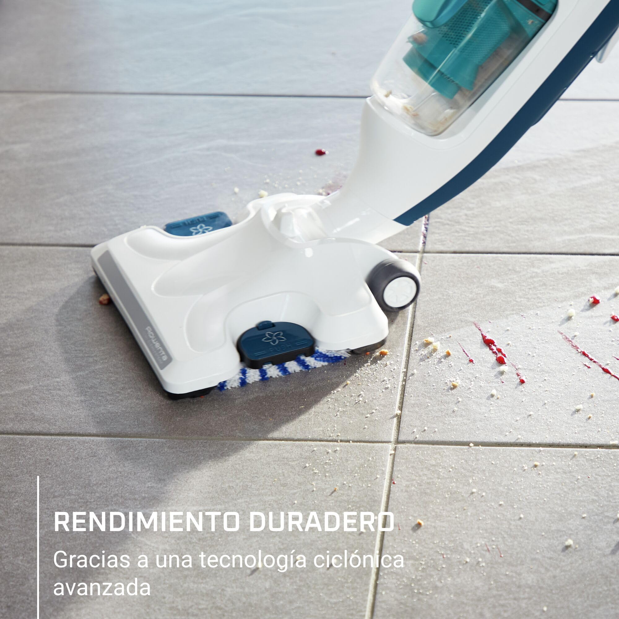 Rowenta Clean&Steam Revolution-Aspiradora a vapor,1500W potencia, aspira y vaporiza,eficacia de una sola pasada,elimina el 99,9 % de los gérmenes, suelos duros y moquetas,filtro antical,RY7757