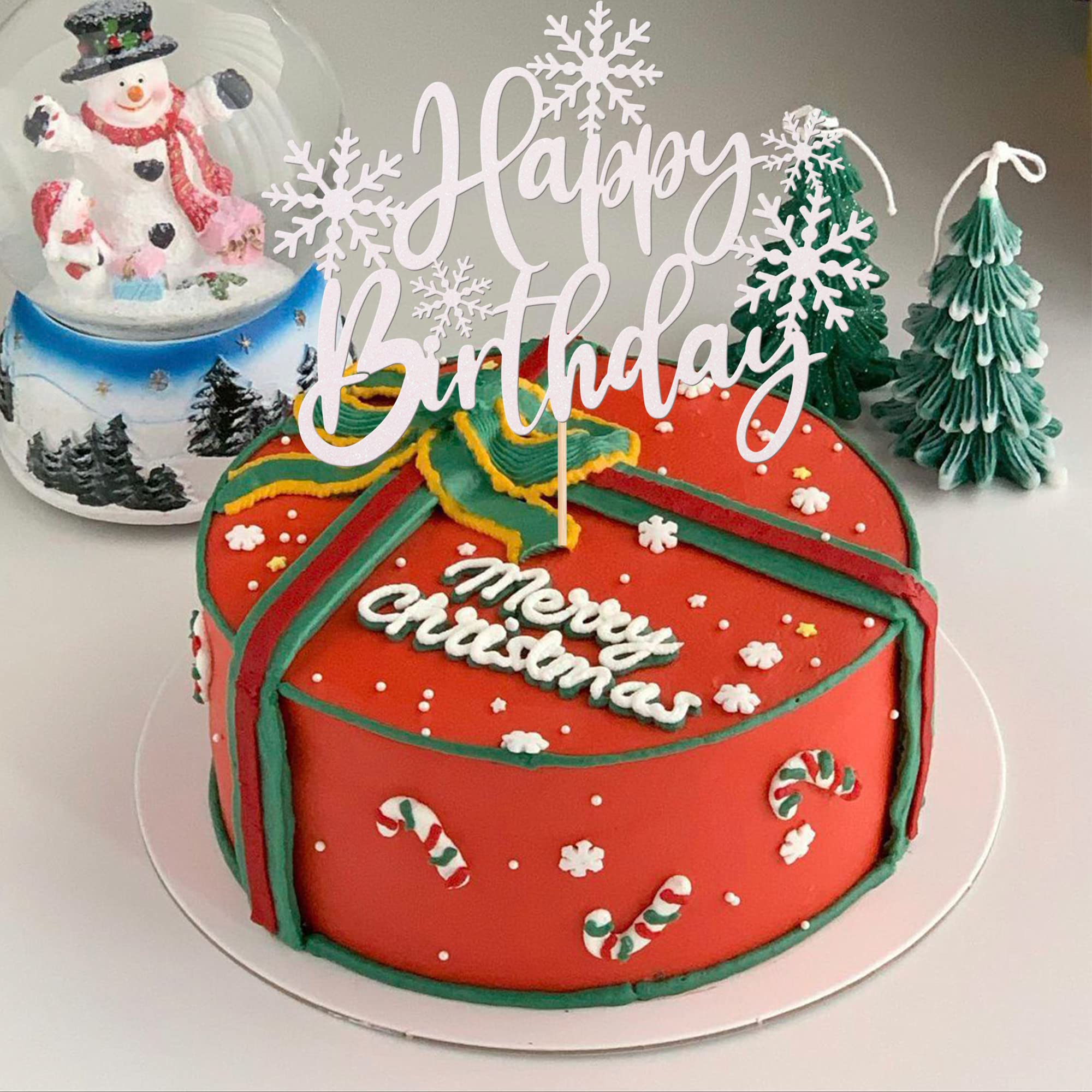 1 Pack Snowflake Birthday Cake Topper - Winter Wonderland Frozen Theme Decor For Cakes, Cupcakes, Baby Showers & Christmas Parties - View #10