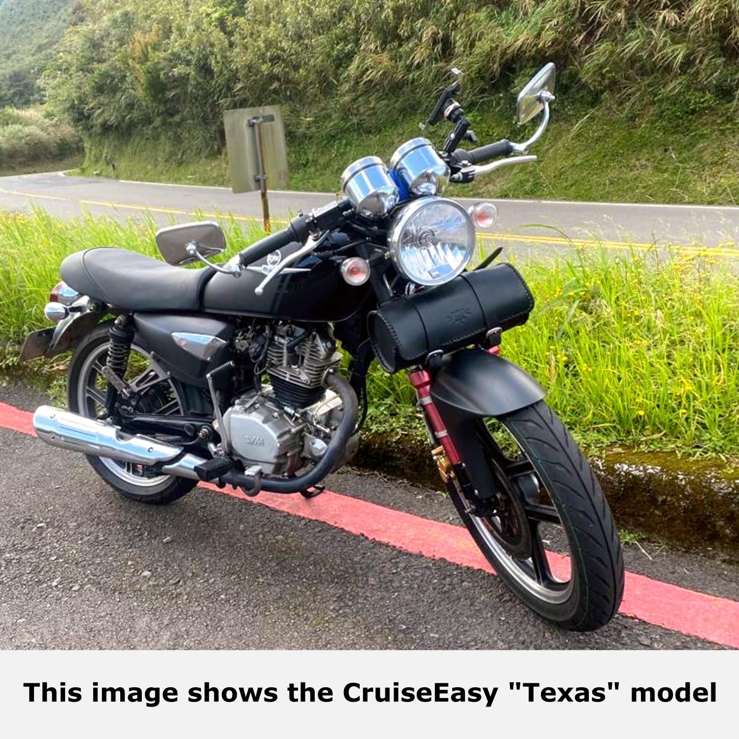 Echtleder Motorrad Werkzeugtasche - handgefertigte, wetterfeste Werkzeugtasche Echtleder - Florida Modell (M)