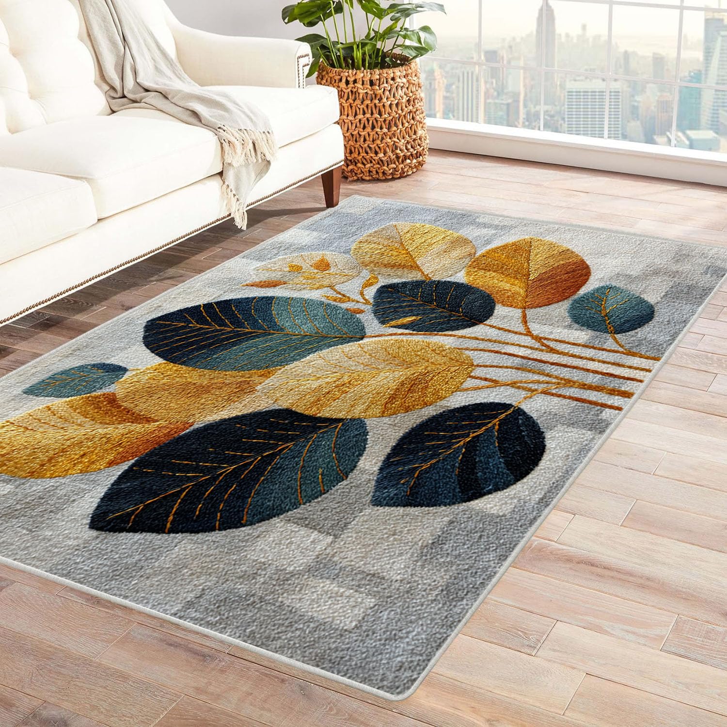 Tapis de cuisine vintage jaune et nature pour votre intérieur