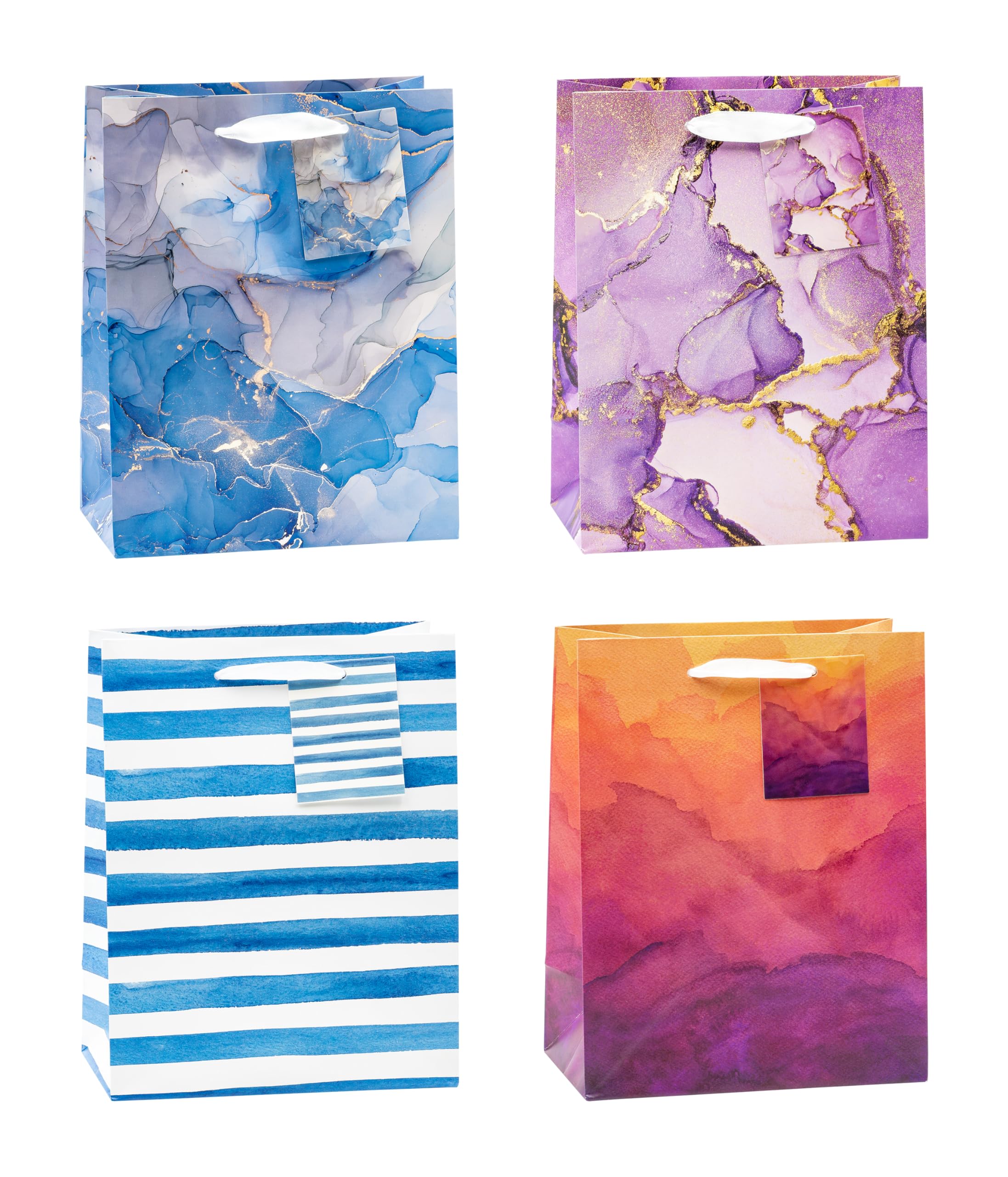TSI - Sacchetti regalo a strisce XXL, confezione da 12 pezzi, dimensioni: XXL (AxLxP 44 x 33 x 10 cm), n. art. 84171