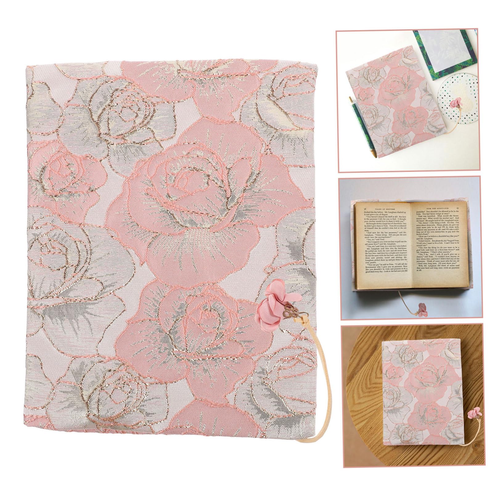 Operitacx 3piezas Cubierta De Libro Reutilizable Estampado Delicado Protección Para Libros Funda Decorativa Para Notas y Lectura Diseño De Flores