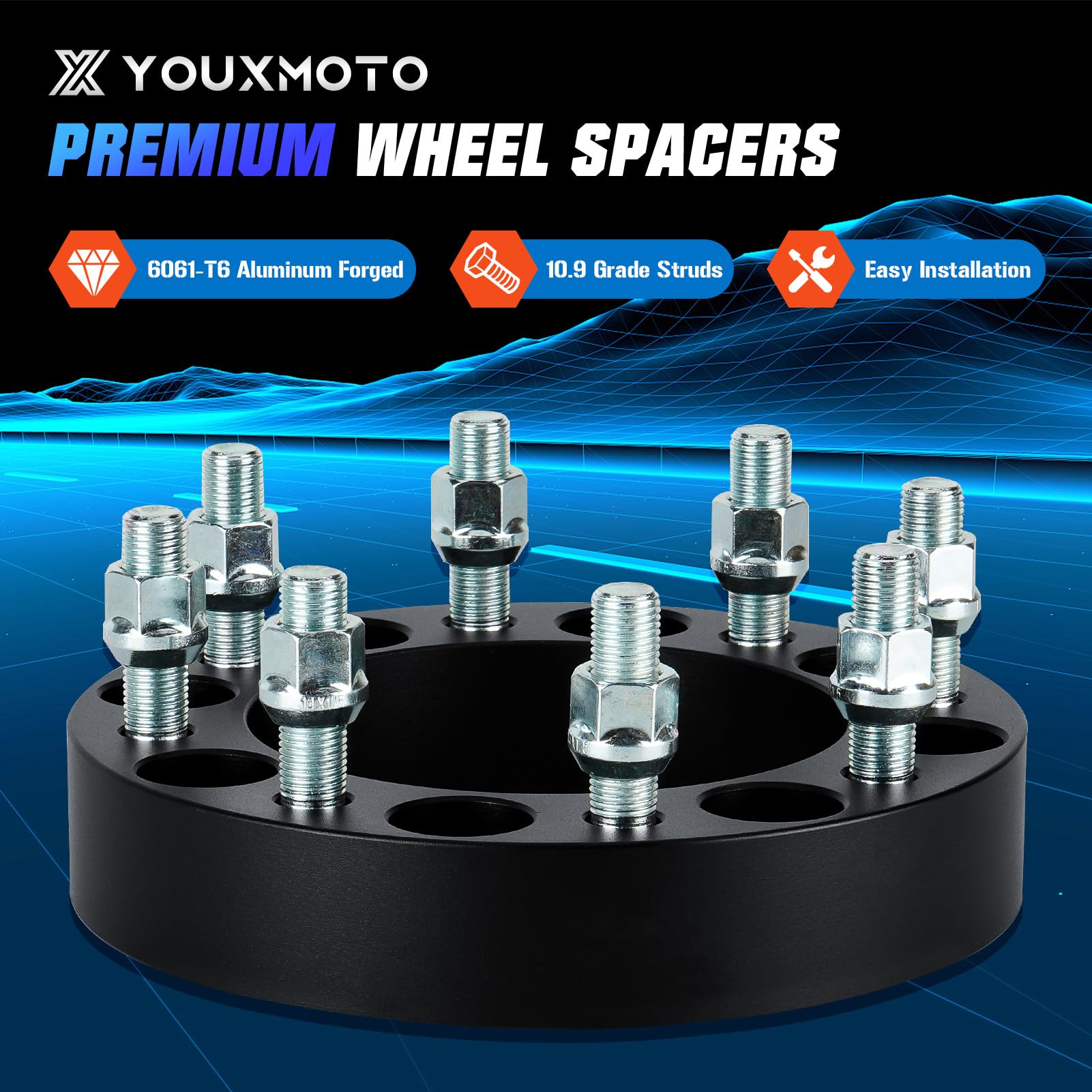 SCITOO 4Pcs 8x6.5 To 8x180 Wheel Adapters 1.5 Inch Thread Pitch 14x1.5 Hub Bore 117mm 8 Lug Wheel Spacers Fit For Suburban 2500 Silverado 3500 HD Silverado 2500 HD Express 3500 Express 2500 - View #12