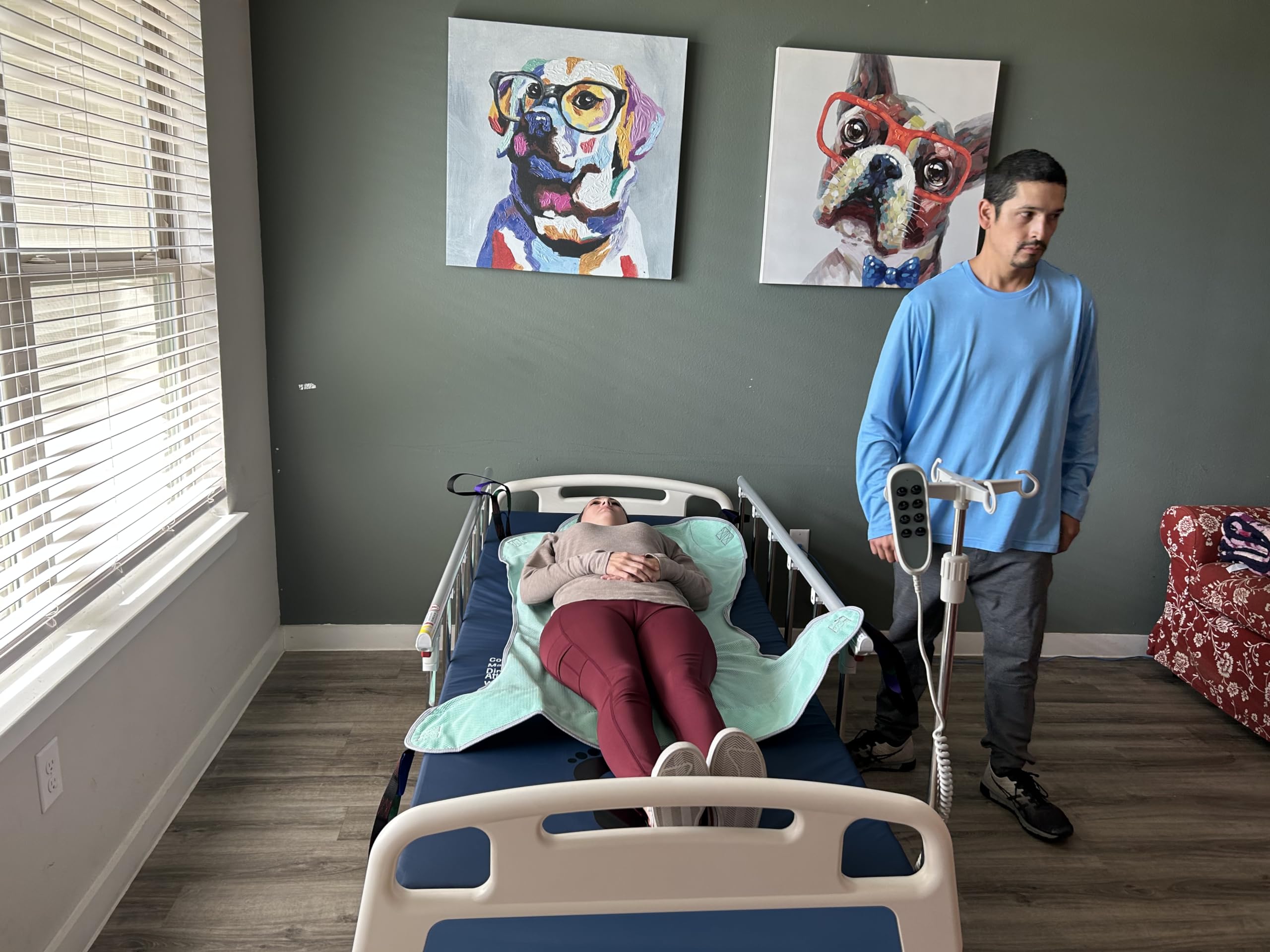 doudouX Patient Lift Mesh Sling for Showering and Toileting, L for 180-400 Pounds