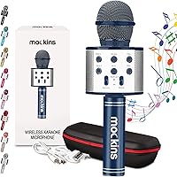 Vista 10 de Mockins Micrófono de Karaoke Bluetooth Negro para Niños con Altavoz Bluetooth Integrado Micrófono Inalámbrico de Karaoke Compatible con iPhone