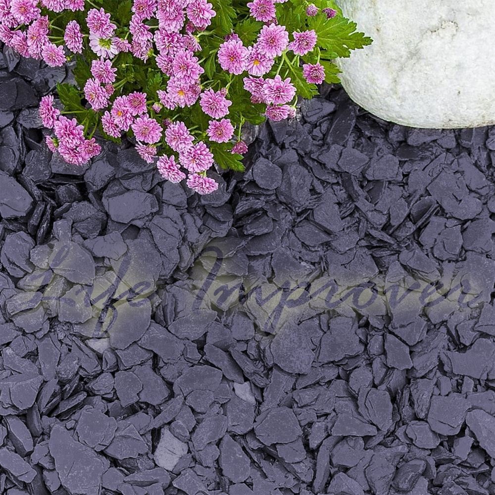 10KG Gravel Chipping Stone Slate Deter Weed Garden Patio Pathway Plant Topping - Purple Slate Chippings