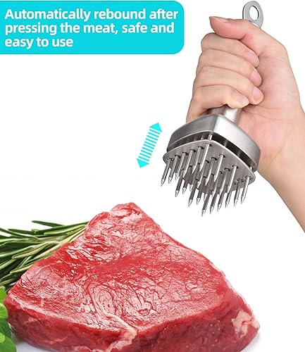 Miniatura 4 de Aliglow Ablandador de carne de acero inoxidable 304, martillo de carne, herramienta para ablandar y golpear filete, carne de cerdo, pollo, barbacoa
