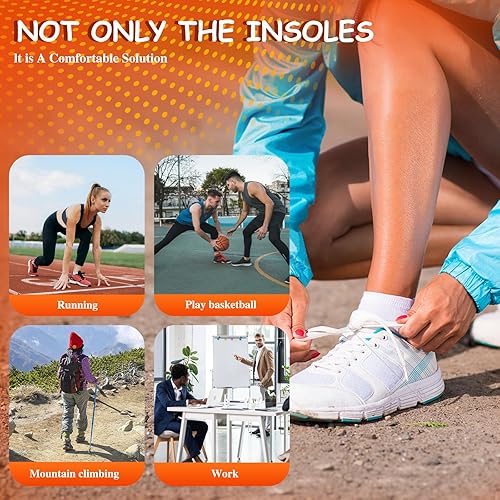 Miniatura 6 de Plantillas de fibra de carbono aumenta la potencia explosiva y el rebote, soporte de arco, absorción de golpes, prevención de lesiones, alivia el