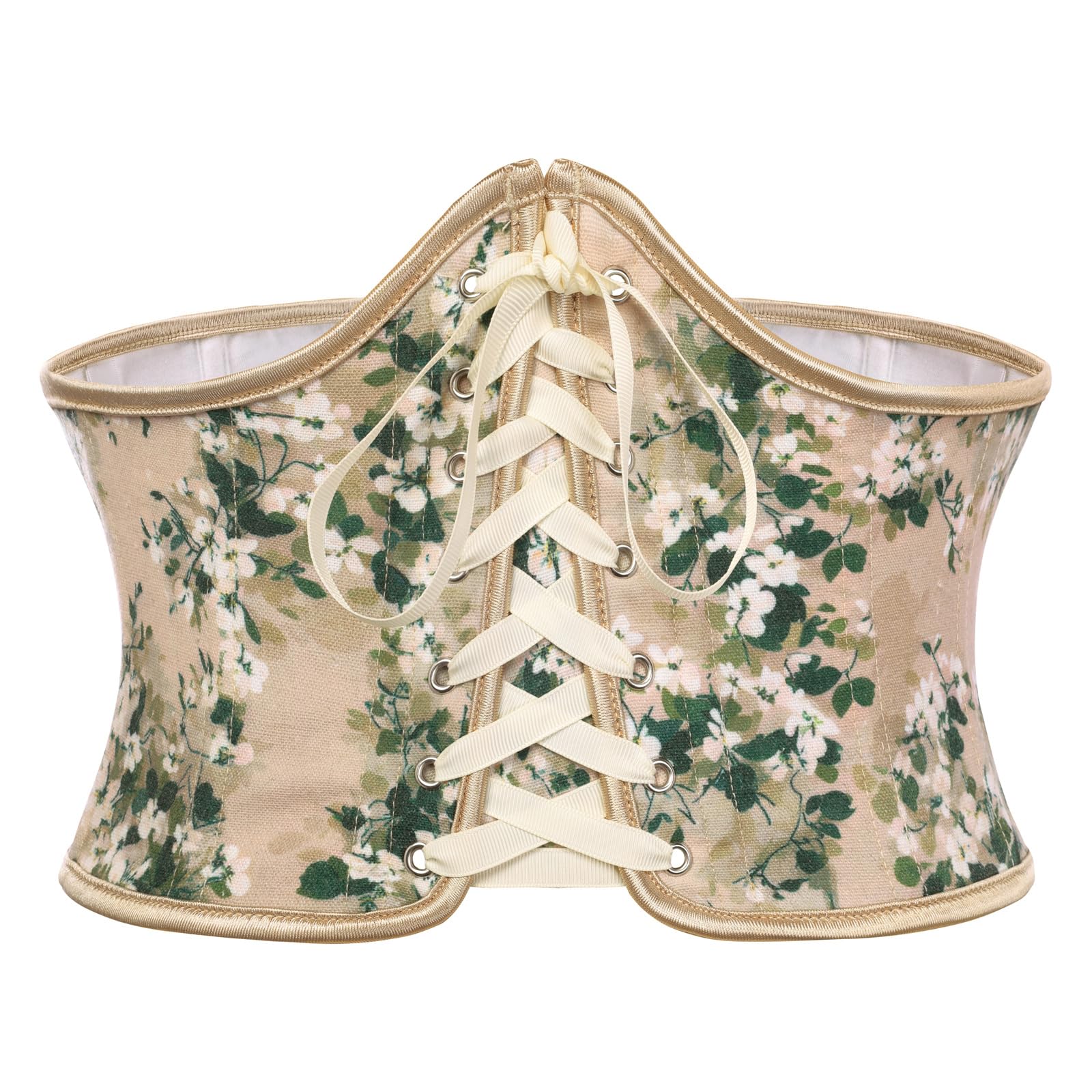 Scarlet Darkness Corset Belt for Women Renaissance Lace up Floral Corsets