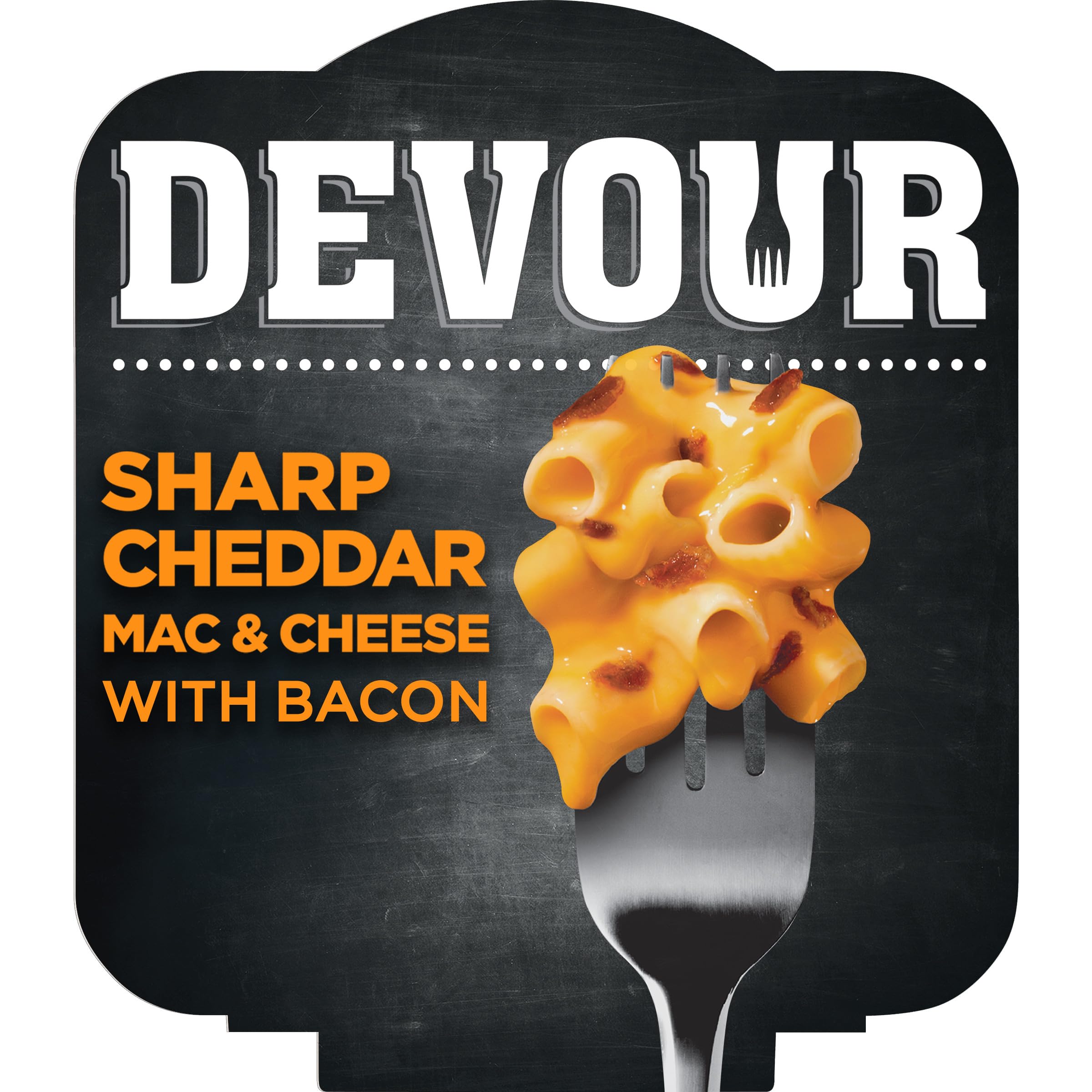 Devour Sharp Cheddar Bacon Mac & Cheese Bowl with Bacon Dinner Kit, 4 Oz