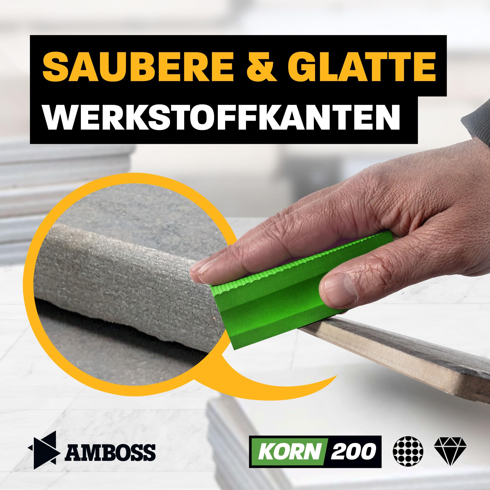 Diamant schuurblok korrel 120 | Kippersluis Sierbestrating