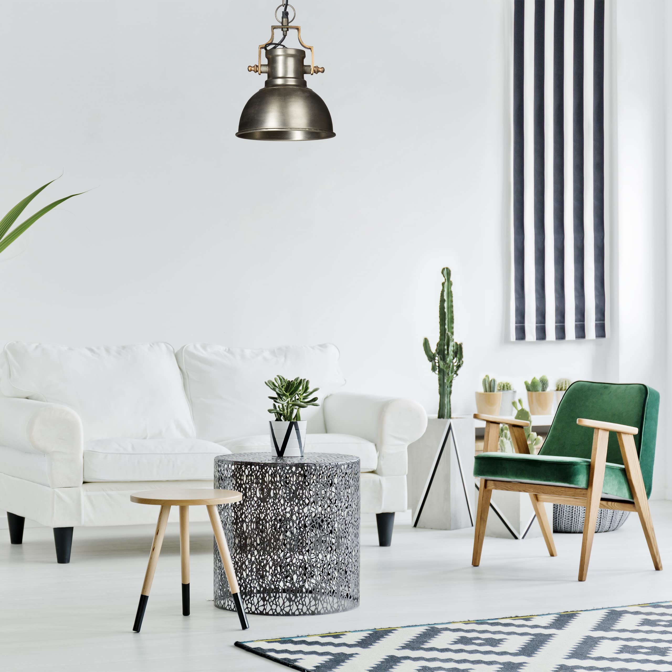 130 x 21 x 21 cm lampa wisząca z abażurem w kształcie dzwonka w stylu industrialnym Lampa wisząca wykonana z metalu Lampa wisząca E27 do 40 W, antracyt