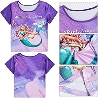 Vista 3 de YODISON Little Mermaid Outfit Set Costume, Rainbow Tutu Dress for Halloween Birthday Party