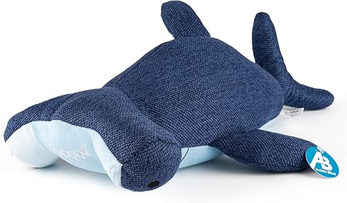 Peluche de tiburón martillo con peso para la ansiedad, 3 libras, felpa suave y esponjosa, 16 pulgadas, acogedor y cómodo para niños y adultos (azul)