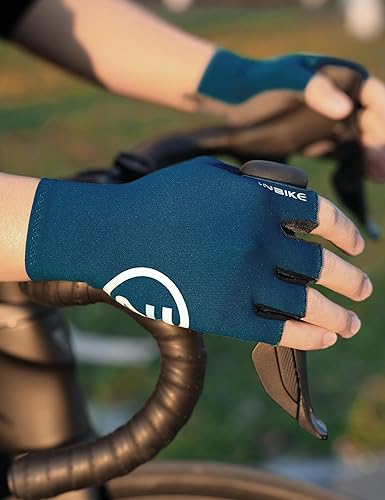 Miniatura 2 de INBIKE Guantes de ciclismo para hombres y mujeres, guantes de bicicleta transpirables ligeros de medio dedo, guantes de ciclismo de montaña