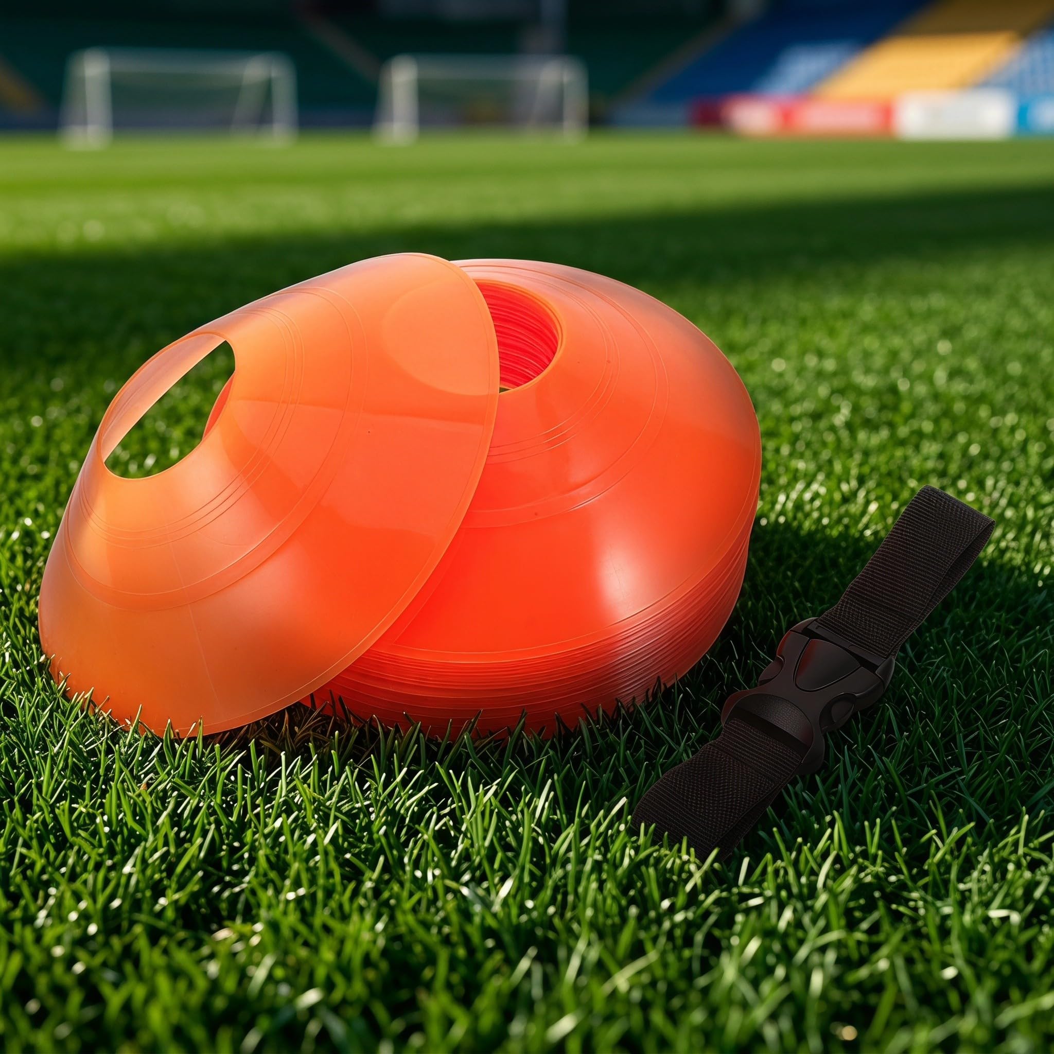 Lurrose 1 Set di Coni da Calcio per agilità e marcatori per Pavimento | Disco da calcio per allenamento, ideale per allenamento sportivo, calcio, pallacanestro, coaching, attrezzatura per la