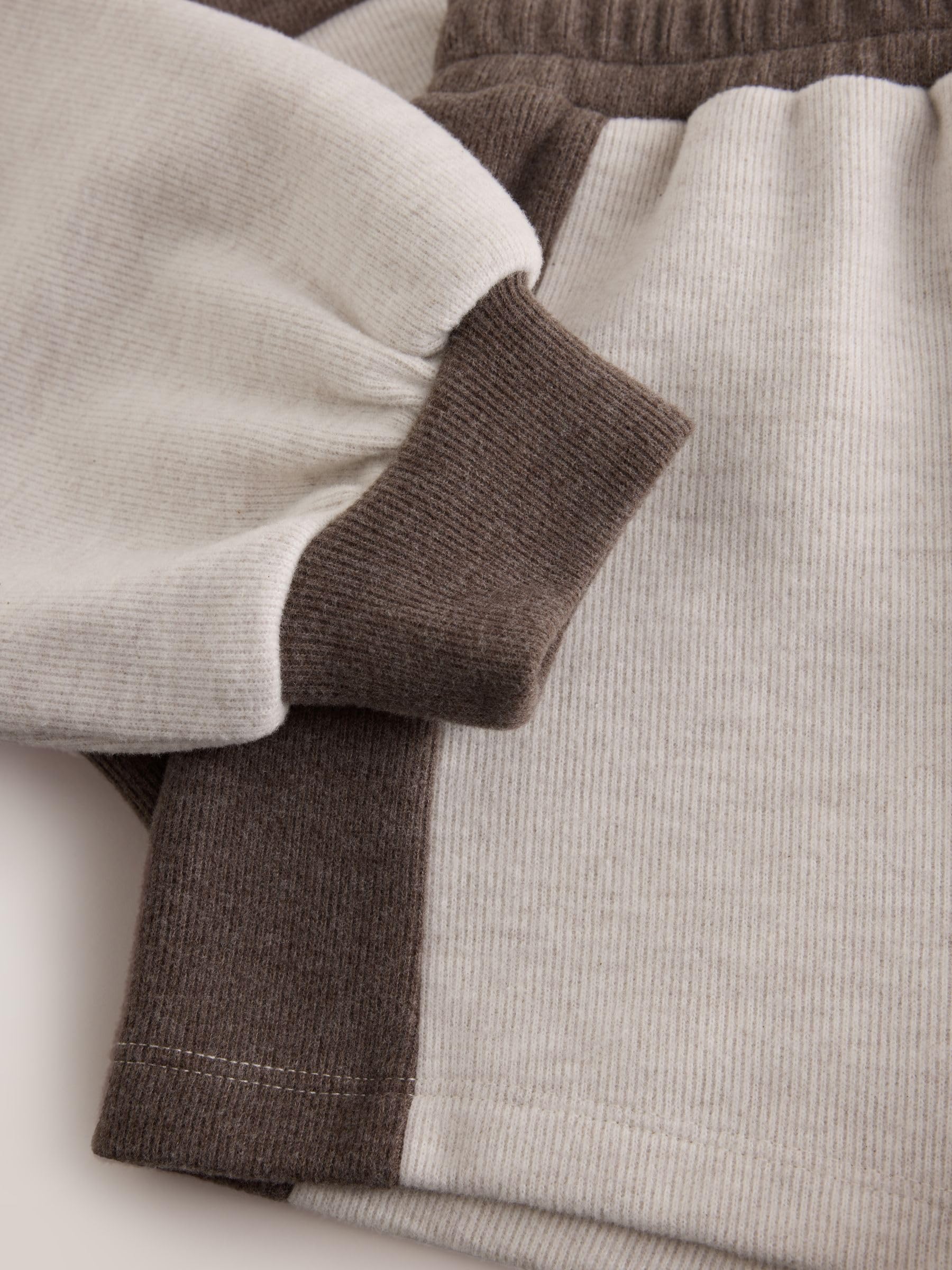 Niñas Conjunto de 2 piezas de pantalones cortos y sudadera con capucha monocolor