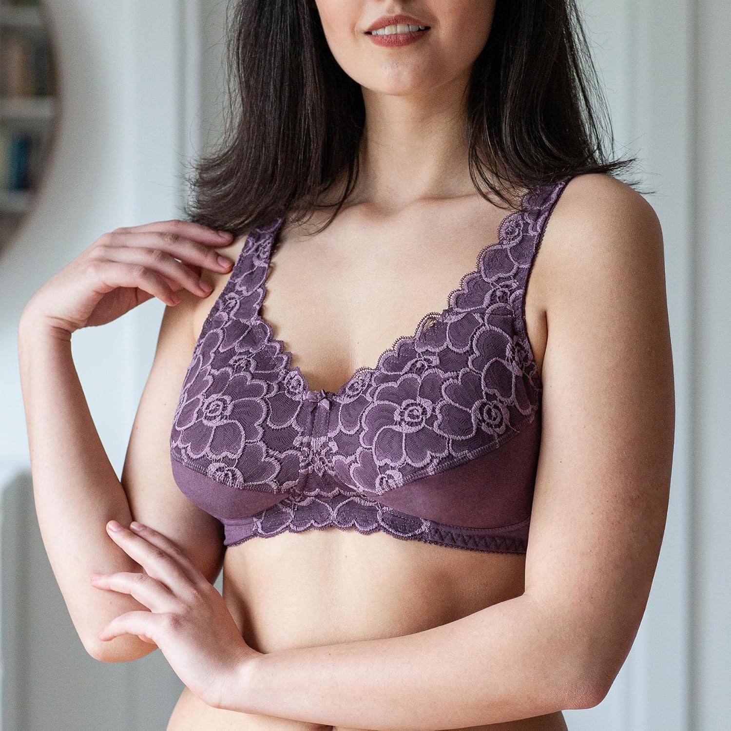 Cotton Mastectomy Bra with Pockets for Prosthesis, Post Surgery