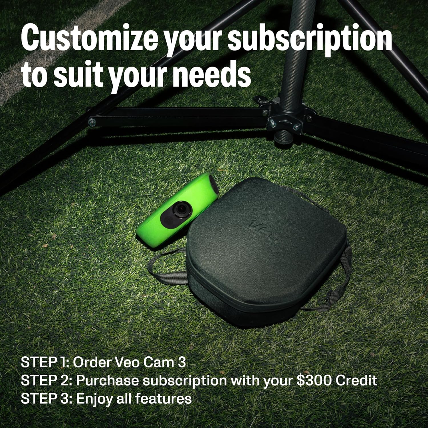 Veo Cam 3 5G – 1080HD Sports Camera with AI Auto-Tracking, Portable Design, Long Battery Life, and Cloud Storage – Includes $300 Subscription Credit – Perfect for Coaches, Teams