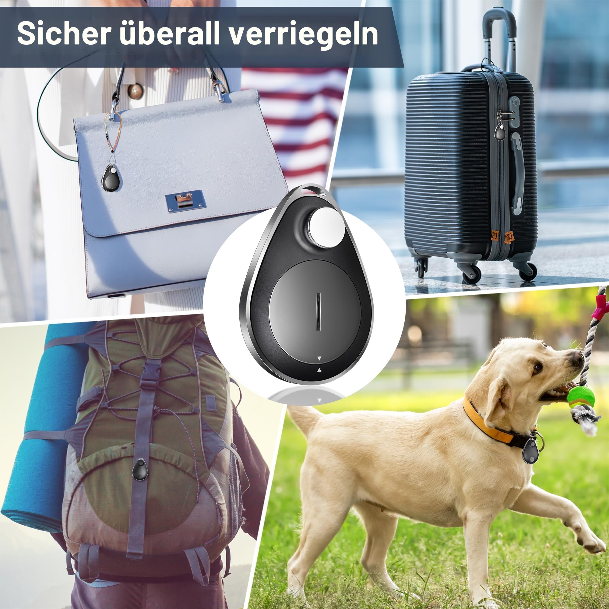 Otag GPS-Tracker für Kinder, 4er-Pack, Schlüsselfinder funktioniert mit Apple Find My (nur iOS), IP67 wasserdicht, Privatsphäre, verlorener Modus, Bluetooth-Tracker für Kinder, ältere Menschen