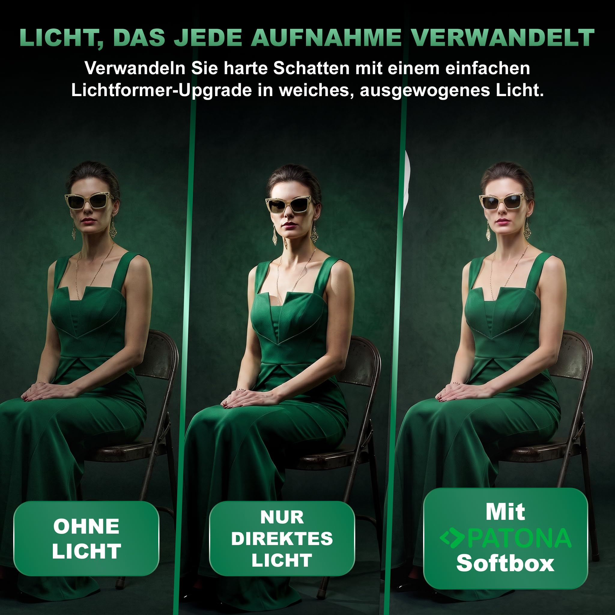 PATONA Premium Quick Set-Up Softbox 70x100cm PT70100 | Rechteckige Softbox