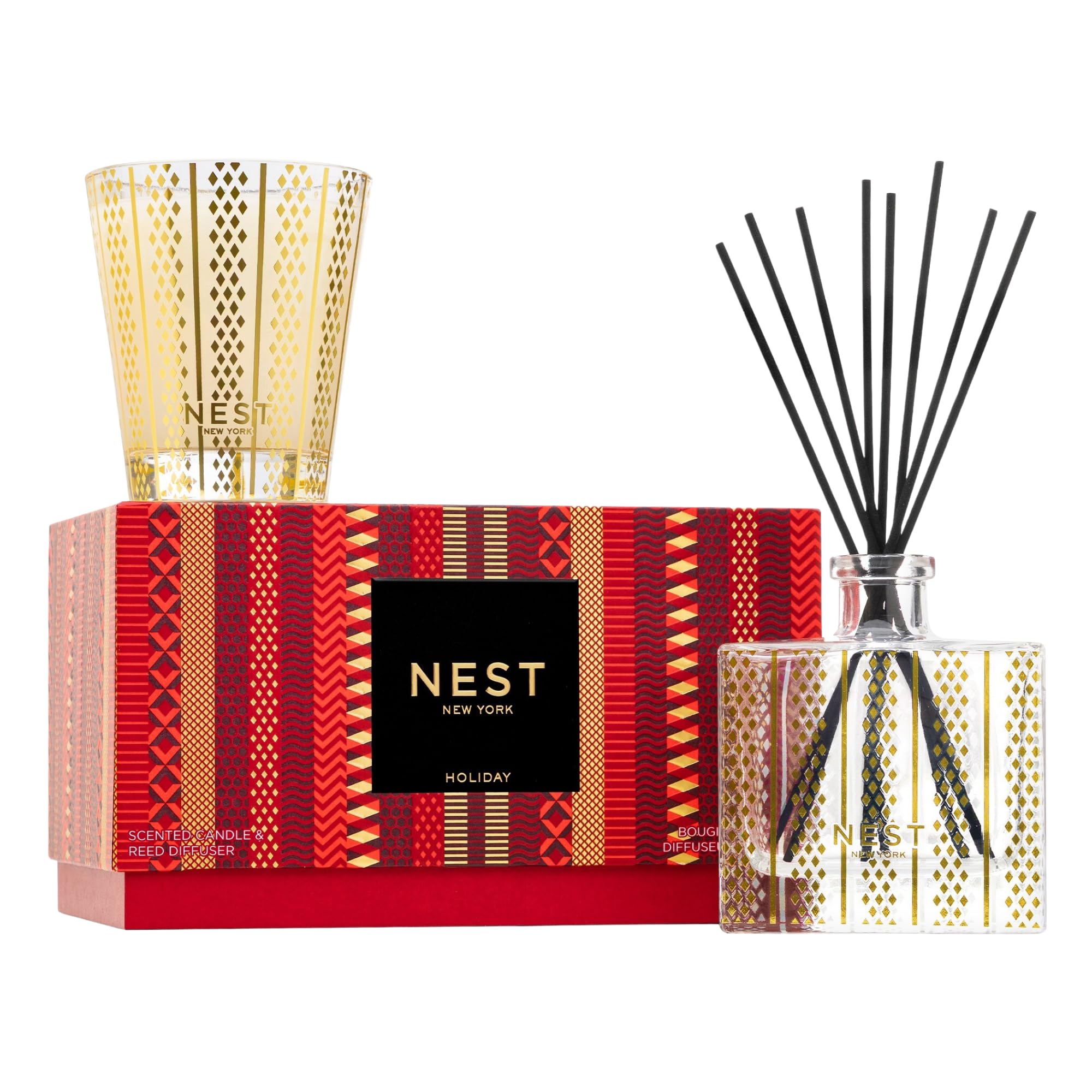 NEST Fragrances New York Holiday Classic Candle & Reed Diffuser Set