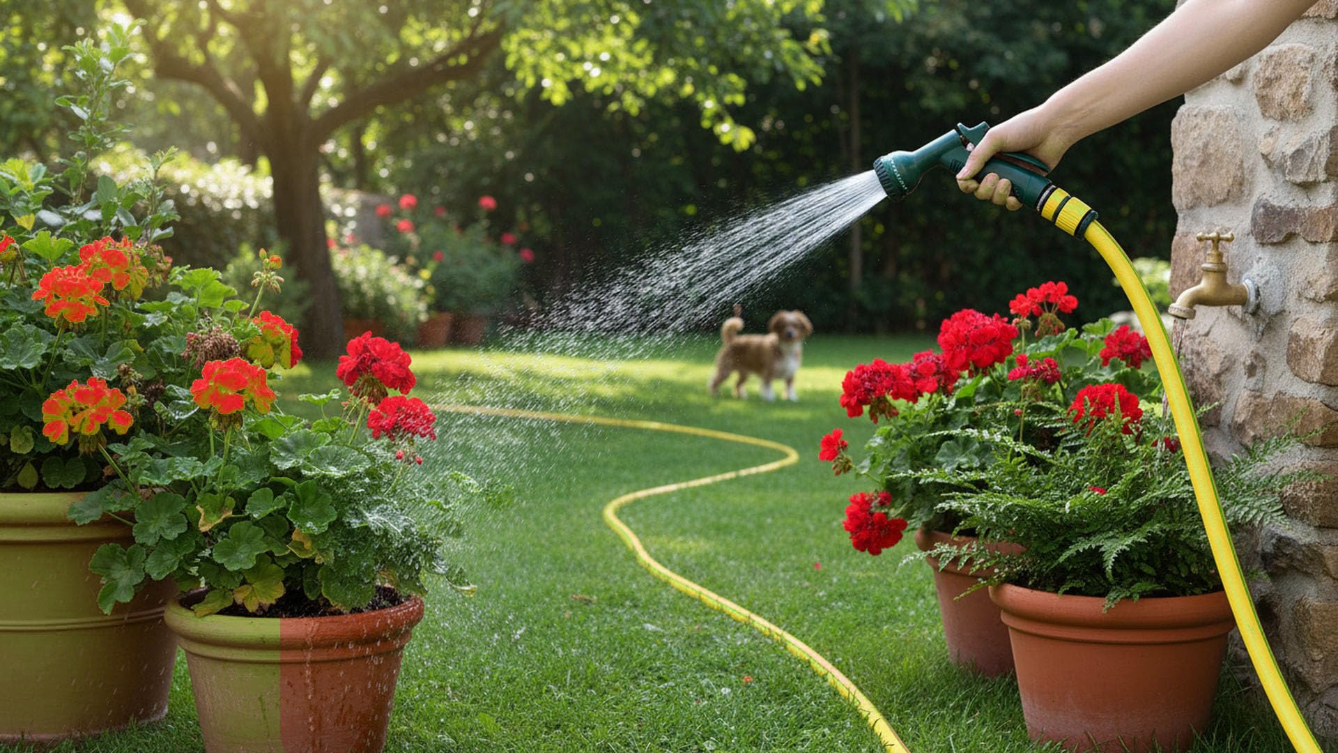 Tubo gomma giardino canna acqua 3/4" x 50 mt MADE IN ITALY rinforzato irrigazione casa orto cantiere.