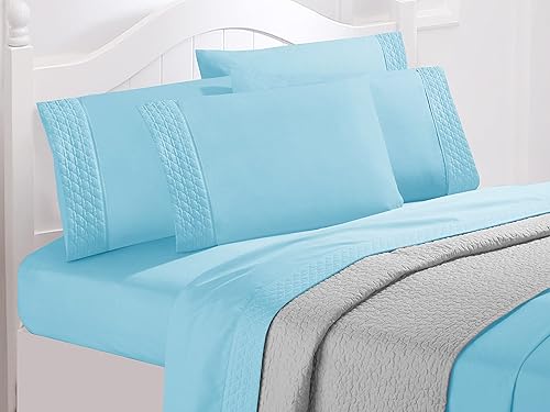 Miniatura 2 de Elegant Comfort Juego de sábanas de lujo de 4 piezas suaves y acogedoras de 1500 hilos de microfibra de calidad egipcia, resistente a las arrugas,